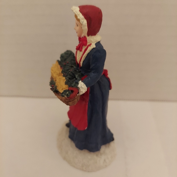 Mervyn's Village Square 1992 Woman With Basket Figurine - Picture 2 of 7